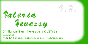 valeria hevessy business card